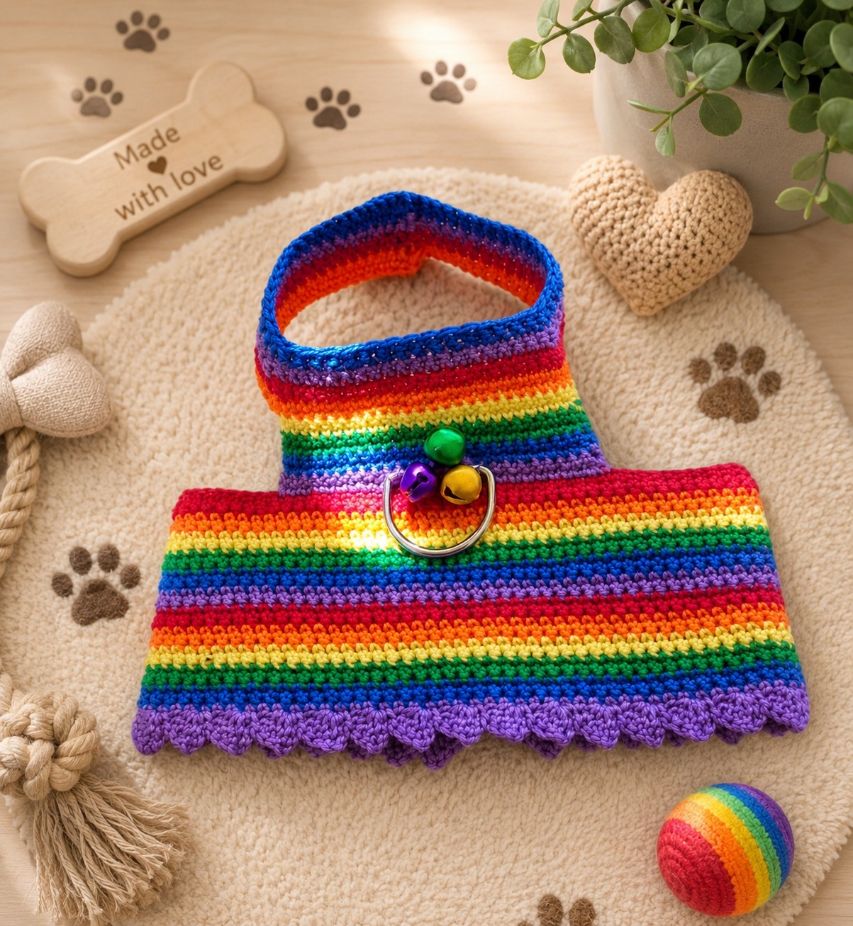 Pettorina Artigianale in Cotone per Cani